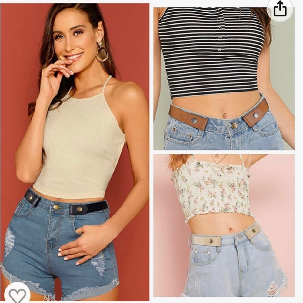 Buckle Free Belts Perfect With Jeans Assorted Colors -Five Belts